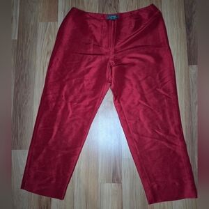 Lauren Ralph Lauren Red Silk Pants Size 14P